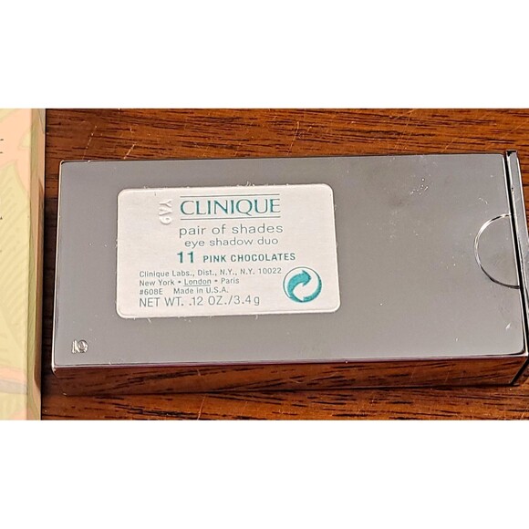 Clinique Pair of Shades Eye Shadow Duo 11 Pink Chocolates .12 oz NO APPLICATOR - Picture 6 of 9